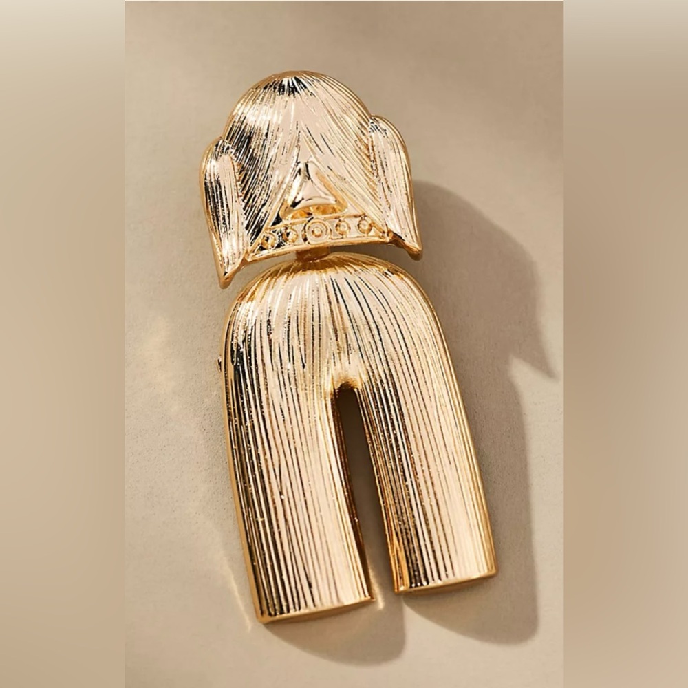NWT Anthropologie Gold Dog Brooch 🐶